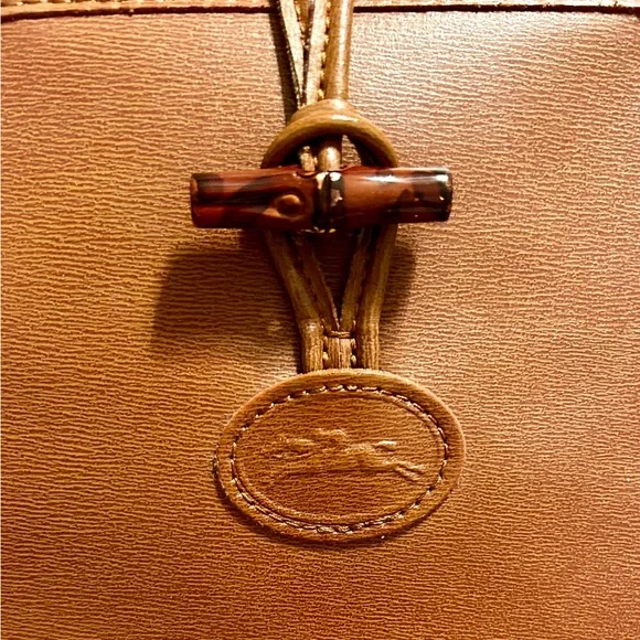 Longchamp Brown Leather Roseau Bag - Bamboo Front Clasp - Picture 4 of 14